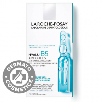 Fiole concentrate antirid ten sensibil Hyalu B5, 7x1.8ml, La Roche-Posay