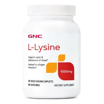 L-Lysine 1000mg, 90 capsule vegetale, GNC