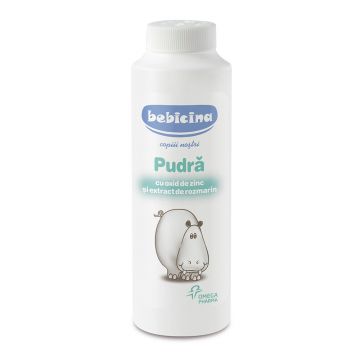 Pudra cu oxid de zinc si rozmarin, Bebicina, 75g, Omega Pharma