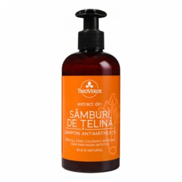 Sampon antimatreata cu extract de samburi de telina, 250ml, Trio Verde