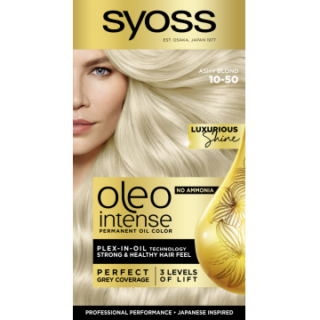 Vopsea de par fara amoniac Color Oleo 10-50 blond cenusiu, 115ml, Syoss