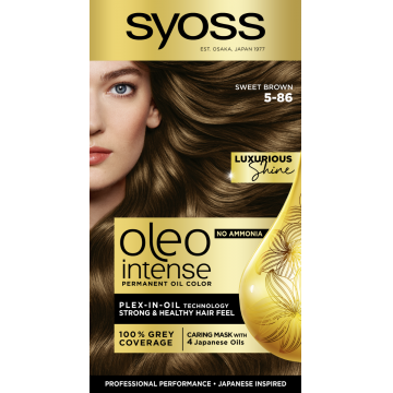 Vopsea de par fara amoniac Color Oleo 5-86 Saten Incantator, 115ml, Syoss