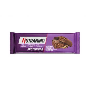 Baton proteic Chunky Peanut Caramel, 55g, Nutramino