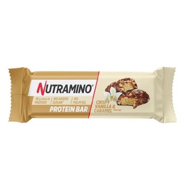Baton proteic Crispy Vanilla & Caramel, 55g, Nutramino