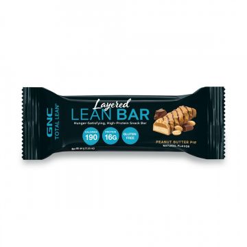 Baton proteic cu aroma de placinta cu unt de arahide Total Lean Layered Lean Bar, 44g, GNC