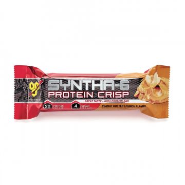 Baton proteic cu aroma de unt de arahide Crisp Syntha-6, 56g, BSN