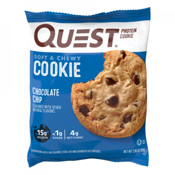 Biscuite proteic cu aroma de bucati de ciocolata Protein Cookie, 59g, Quest