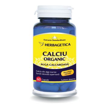 Calciu Organic, 60 capsule, Herbagetica