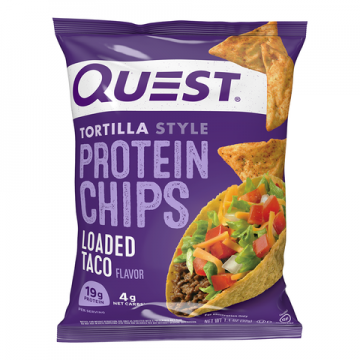 Chipsuri tortilla cu aroma de taco Protein Chips, 32g, Quest