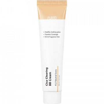 Crema coloranta de fata BB Cream Cica Clearing, Purito (Gramaj: 30 ml, Concentratie: Crema BB, CULOARE: 13 Neutral Ivory)