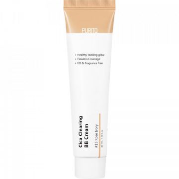 Crema coloranta de fata BB Cream Cica Clearing, Purito (Gramaj: 30 ml, Concentratie: Crema BB, CULOARE: 15 Rose Ivory)