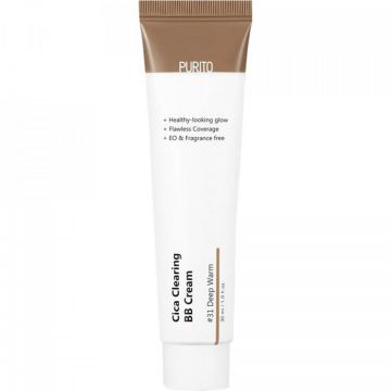 Crema coloranta de fata BB Cream Cica Clearing, Purito (Gramaj: 30 ml, Concentratie: Crema BB, CULOARE: 31 Deep Warm)