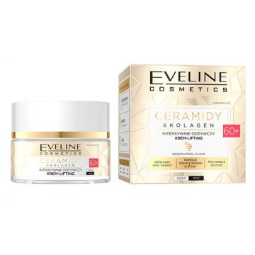 Cremă lifting pentru intinerire Eveline Cosmetics Ceramide si Colagen 60+, 50 ml