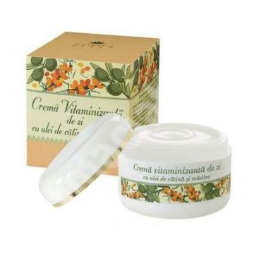 Crema vitaminizanta de zi cu ulei de catina si masline Cosmetic Plant (Concentratie: Crema pentru fata, Gramaj: 50 ml)