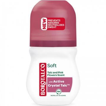 Deodorant roll-on Borotalco Soft, 50 ml (Concentratie: Roll-On, Gramaj: 50 ml)