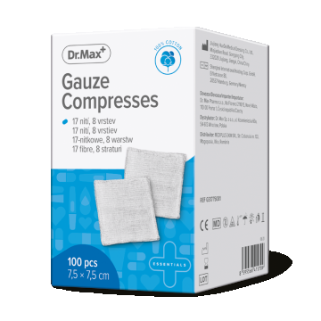 Dr. Max Comprese non-sterile 7.5 x 7.5cm, 100 bucati