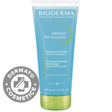 Gel spumant Sebium, 200ml, Bioderma