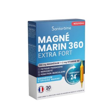 Magnesium Marin 360 Extra Fort, 20 fiole, Santarome