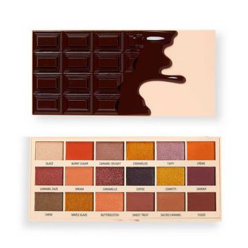 Paleta de Farduri MAKEUP REVOLUTION I Heart (Concentratie: Trusa de farduri, Gramaj: 18 g, Nuanta fard:  Caramel Nudes Chocolate)