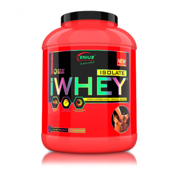 Pudra proteica cu aroma de ciocolata iWhey Isolate, 2000g, Genius Nutrition