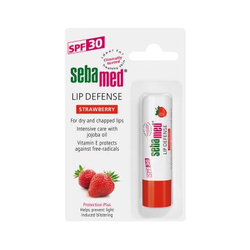 Balsam de buze Sebamed Lip Defense, capsuni, SPF 30 (Concentratie: Balsam de buze, Gramaj: 4,8 g)