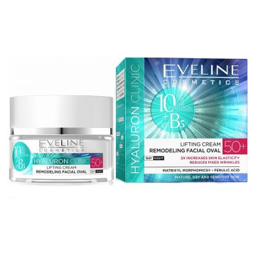 Crema de fata Eveline Cosmetics Hyaluron Clinic B5 50+ (Concentratie: Crema pentru fata, Gramaj: 50 ml)