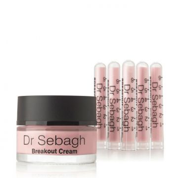 Crema pentru ten acneic, + 5 fiole de pudra antibacteriala, Dr. Sebagh (Gramaj: 50 ml + 5 x1,95 ml)