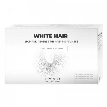 Fiole tratament White Hair pentru stoparea si inversarea procesului de albire a parului, pentru femei (Concentratie: Tratamente pentru par, Gramaj: 20 fiole)