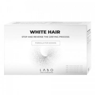 Fiole tratament White Hair pentru stoparea si inversarea procesului de albire a parului, pentru femei (Concentratie: Tratamente pentru par, Gramaj: 20 fiole)
