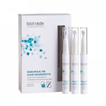 Gel stimulator pentru par Biotrade Sebomax Hair Regrowth, 3 x 8.5 ml