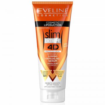 Ser anticelulitic intensiv, Eveline Cosmetics, Slim Extreme 4D (Gramaj: 250 ml, Concentratie: Crema anticelulitica)