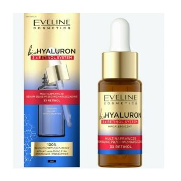 Ser de fata antirid Eveline Cosmetics bioHyaluron 3 x Retinol System