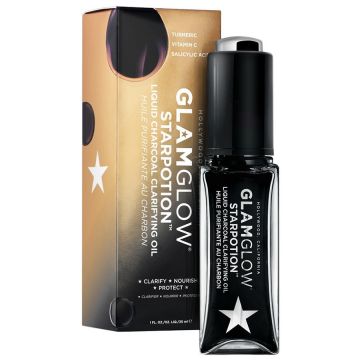 Ulei de fata GlamGlow Starpotion Liquid Charcoal Clarifying Oil, 30 ml (Gramaj: 30 ml)