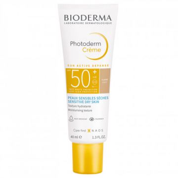 Crema colorata cu SPF50+ Photoderm, Bioderma (Concentratie: Protectie solara, Gramaj: 40 ml, CULOARE: Light)