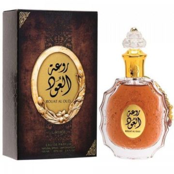 Lattafa Rouat Al Oud Apa de Parfum, Unisex (Concentratie: Apa de Parfum, Gramaj: 100 ml)