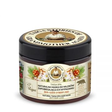 Masca de par naturala impotriva caderii parului cu Ginseng Siberian 300ml, Bunica Agafia (Gramaj: 300 ml, Concentratie: Masca de par)