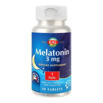 Melatonin 3 mg Kal, 30 tablete, Secom (Concentratie: 30 capsule)