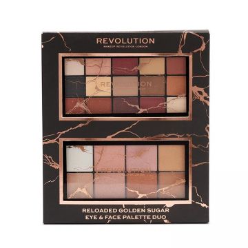 Paleta farduri Makeup Revolution Golden Sugar Reloaded, 128 g (Concentratie: Paleta fard de pleoape)