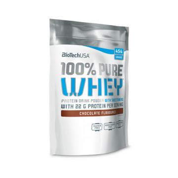 PURE WHEY / proteina din zer Biotech 454 g (Aroma: Raspberry Cheesecake)