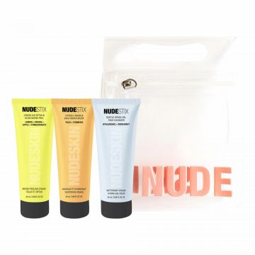 Set pentru Ingrijirea tenului sensibil, Nudestix Citrus Skin Renewal (Gramaj: 3 x 20 ml, Concentratie: Set pentru ingrijirea tenului)