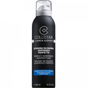Spuma de ras pentru piele sensibila Collistar, Linea Uomo Perfect Adherent Shaving Foam (Gramaj: 200 ml, Concentratie: Spuma de ras)