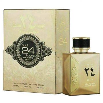 Ard al Zaafaran Oud 24 Hours Majestic Gold Apa de Parfum, Unisex, 100ml (Concentratie: Apa de Parfum, Gramaj: 100 ml)