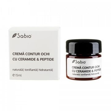 Crema contur ochi cu ceramide si peptide, Sabio (Concentratie: Crema pentru ochi, Gramaj: 15 ml)