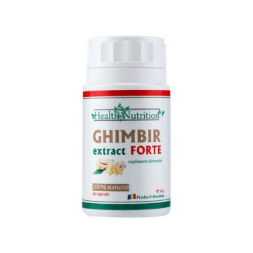 Ghimbir Extract Forte Health Nutrtion (Cantitate: 60 capsule)