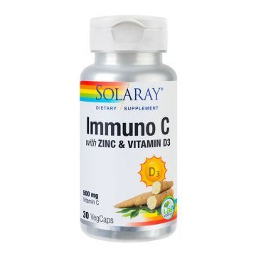 Immuno C cu Zinc si Vitamina D3, Solaray ,Secom (Concentratie: 30 capsule)