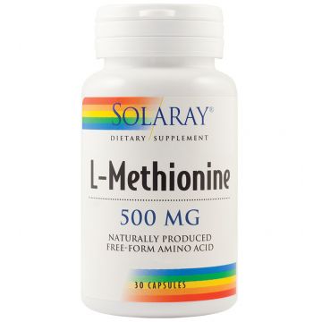 L-Methionine SECOM Solaray 30 capsule (Concentratie: 500 mg)