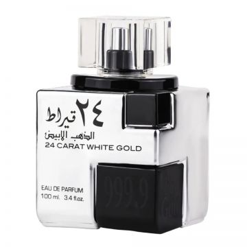 Lattafa Perfumes 24 Carat White Gold Apa de Parfum, Unisex, 100ml (Concentratie: Apa de Parfum, Gramaj: 100 ml)