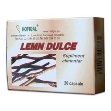 Lemn dulce 400 mg Hofigal 20 comprimate (Concentratie: 400 mg)