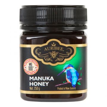 Miere Manuka MG100+ 250gr Auribee (Concentratie: 250g)