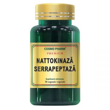 Nattokinaza Serrapeptaza Cosmopharm Premium 30 capsule (Concentratie: 180 mg)